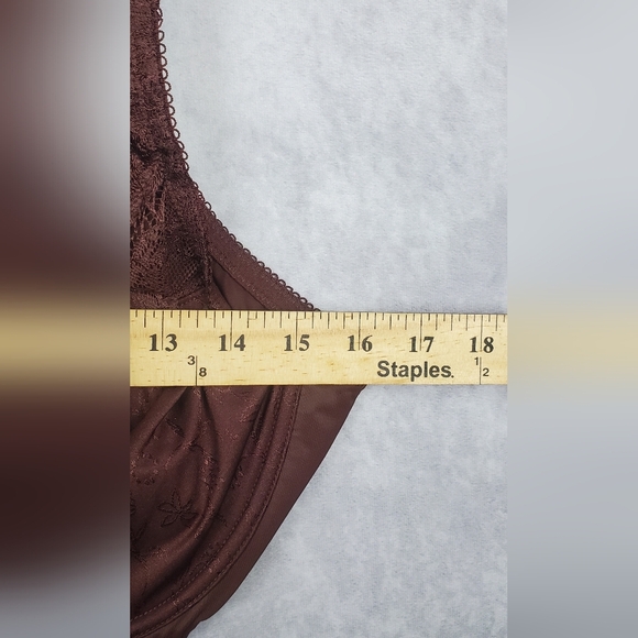 Delimira Balconette Bra Lace Not Padded Underwire Minimizer Hazelnut Size 42DD - Picture 5 of 5